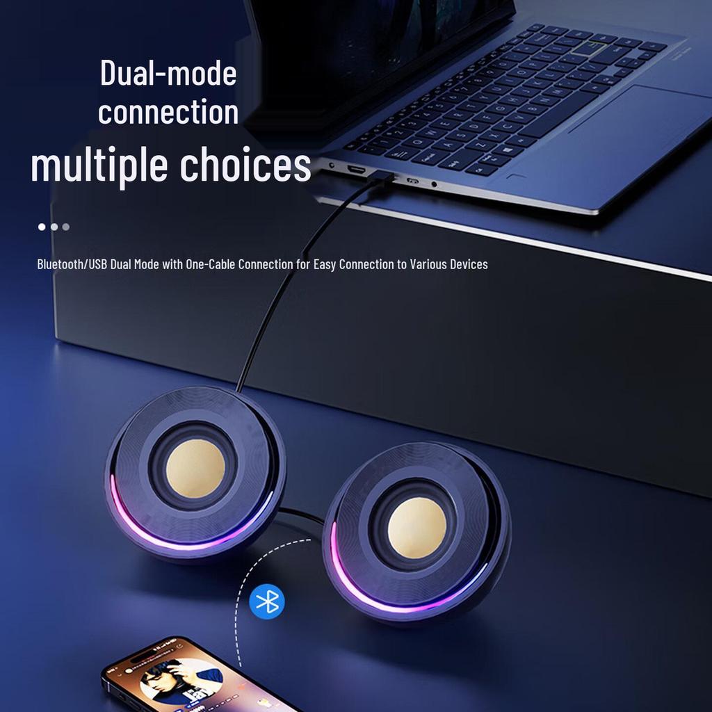 RGB Bluetooth Desktop Multimedia Speakers with Subwoofer