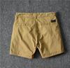 Men's Cotton Slim Fit Solid Color Three-Quarter Shorts - Trendy Summer Stretch Pants