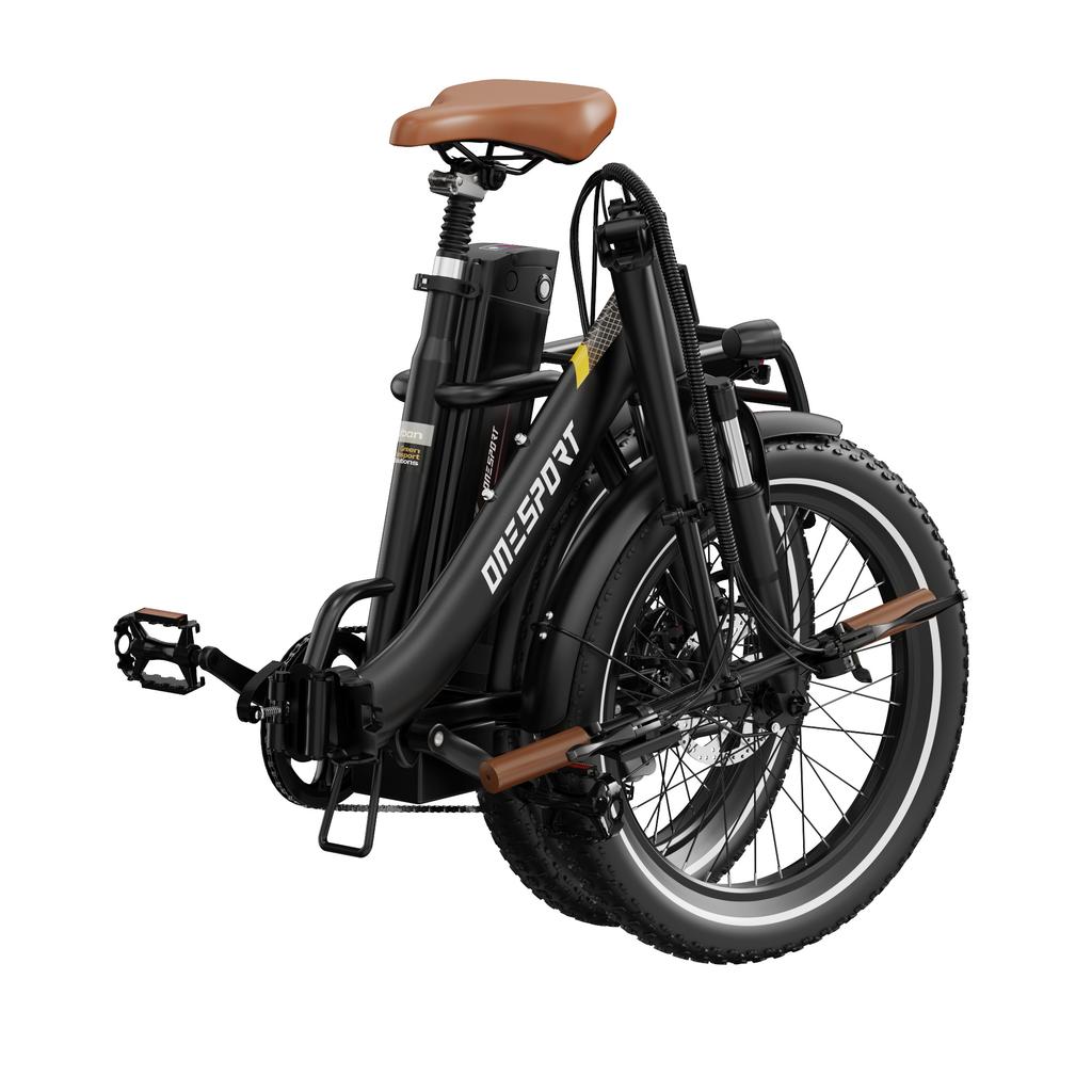ONESPORT OT16 PRO 2026 Electric Bike Foldable 250W Motor 20*3.0 Inch Tire 48V17AH Removable Battery E-BIKE Bluetooth LCD 25KM/H Speed Electric Bicycle