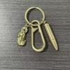 Brass Bullet Handmade Mini Knife Keychain Pendant