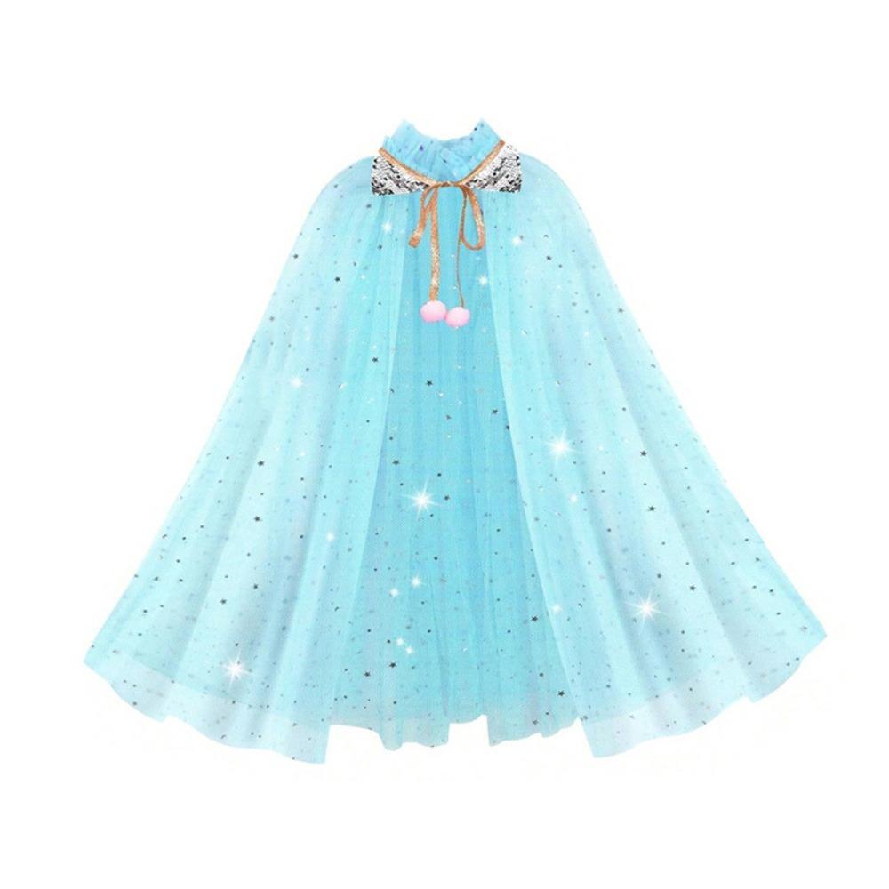 Cosplay Accessories Role-Playing Children s Princess Shawl Stage Props Mesh Outerwear Cape Princess Elsa Cape Halloween
