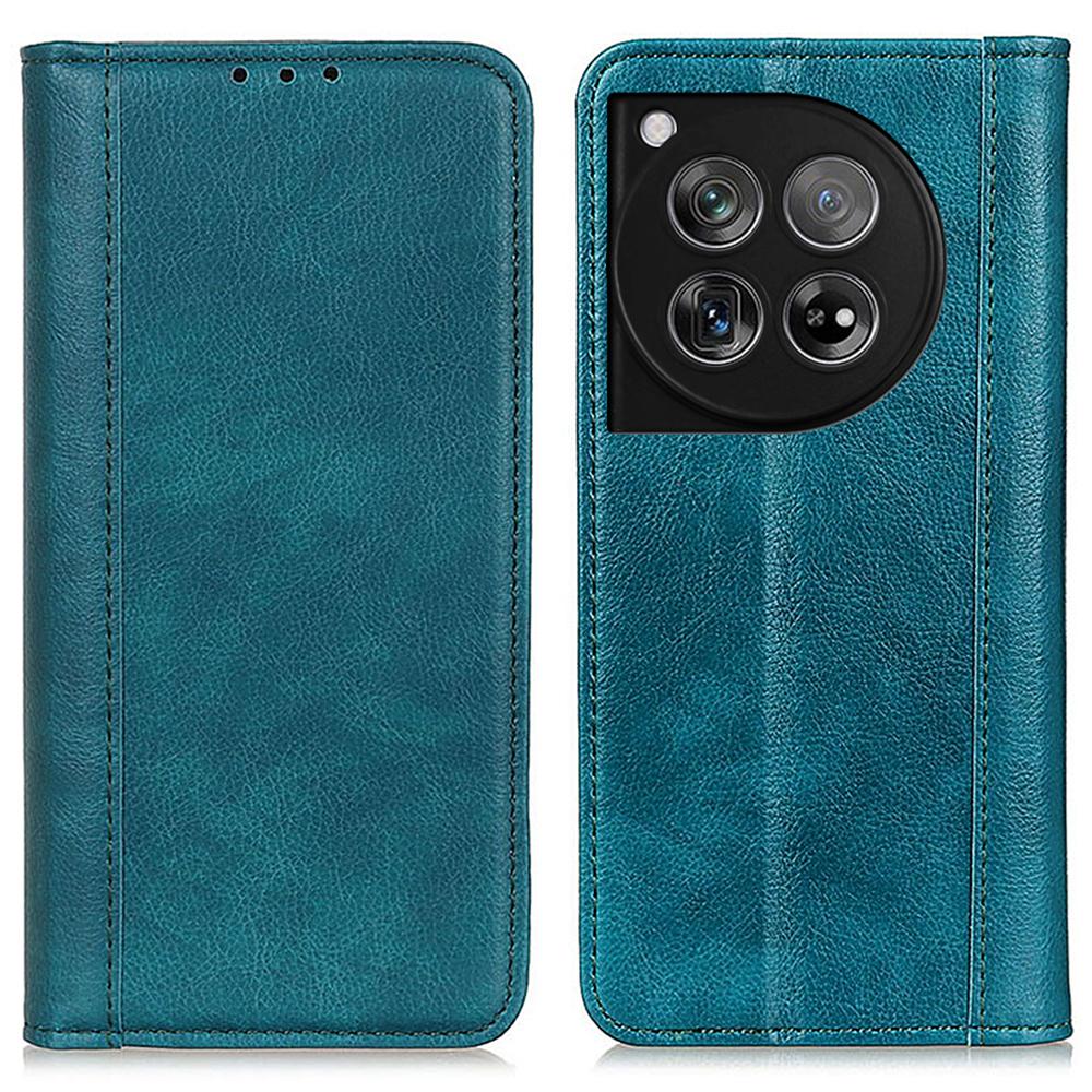 For OnePlus 12 5G Phone Cover Litchi Texture Magnetic Split Leather Wallet Case