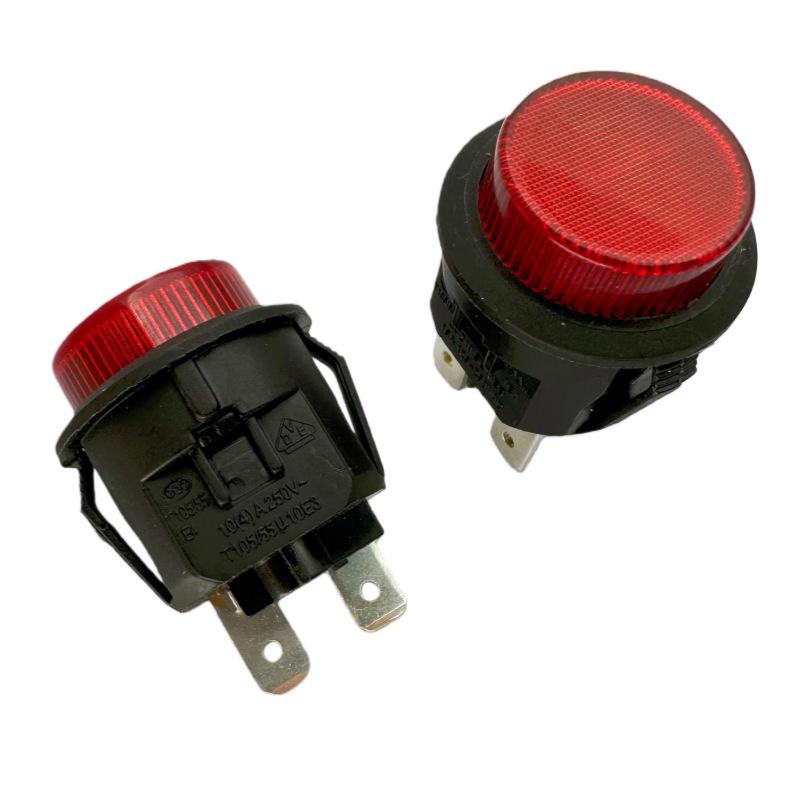 LC210 SERIES 16A Non-Locking Power Switch: Press to Power On, Release to Power Off. Self-Resetting Button.