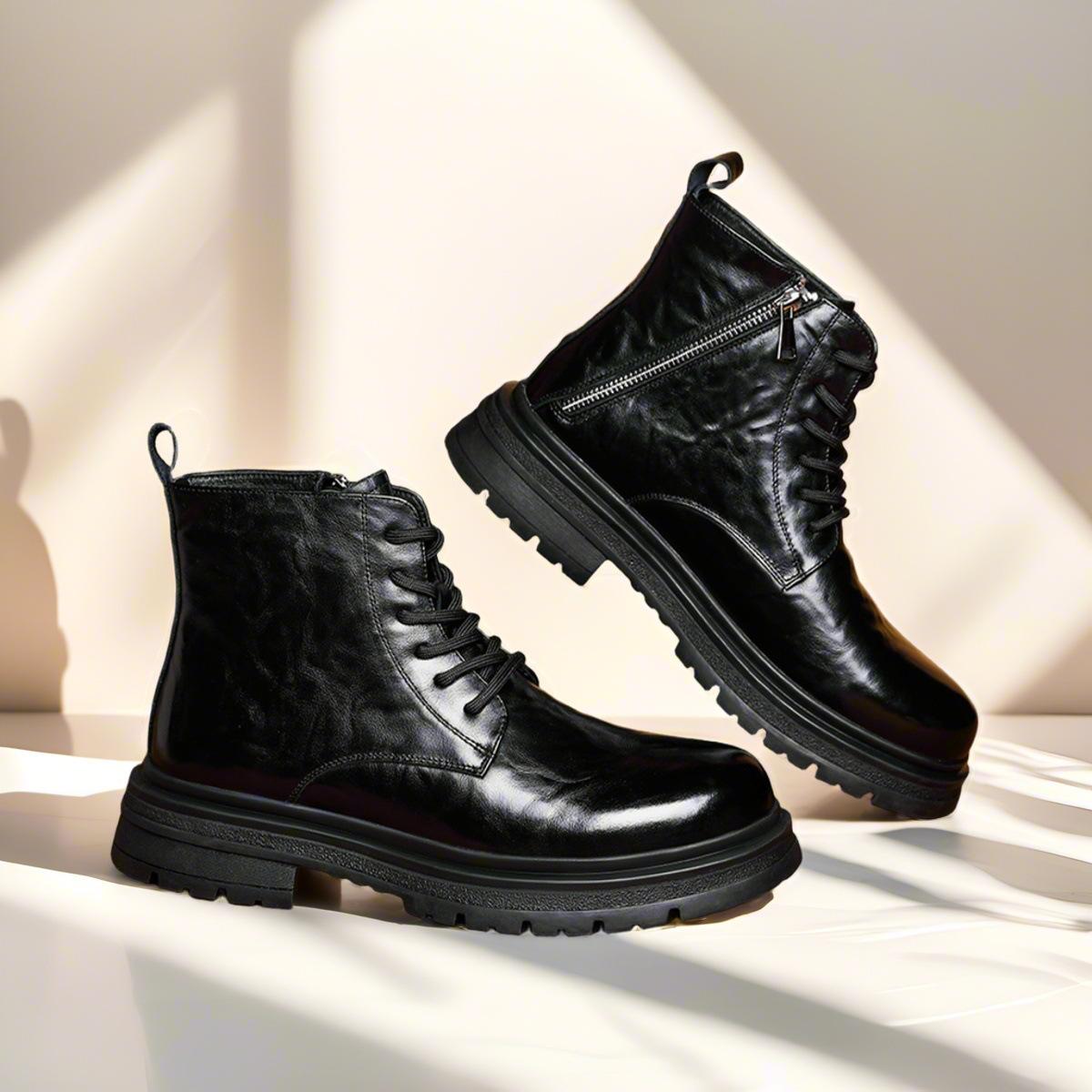 

Men s business Martin boots high-end leather men s shoes first-layer cowhide fashion versatile casual boots British trend 43