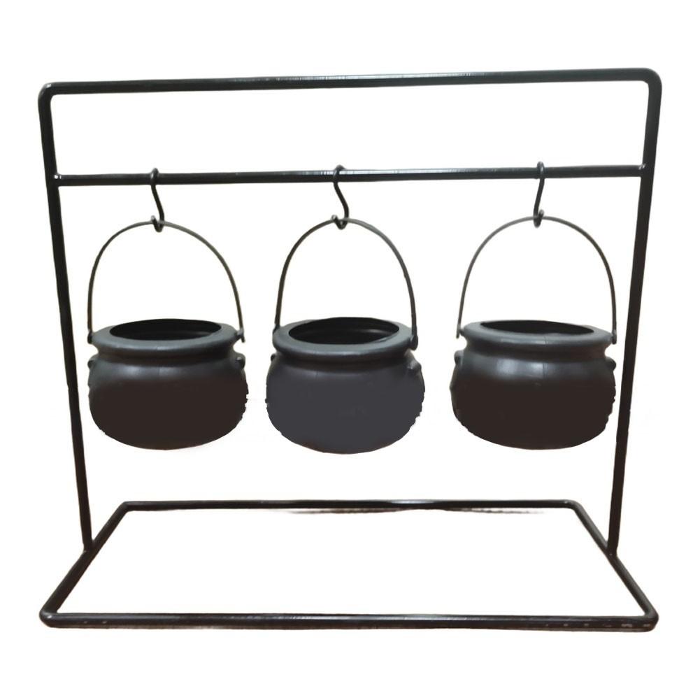 Long-lasting Use Halloween Cauldron Decor Hanging Witch Pot Multiple Set Options