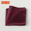 Striped Polyester Silk Pocket Square for Wedding or Business