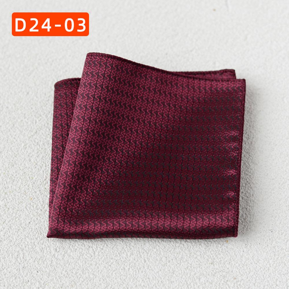 Striped Polyester Silk Pocket Square for Wedding or Business
