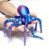 1PC 3D Printed Octopus Figurine Vibrant Jointed Body Decorative Toy for Bookshelf Living Room Office Cabinet Tabletop