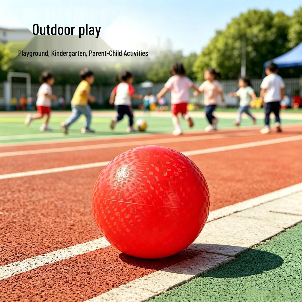 Eco-Friendly 8-inch Thickened PVC Playground Ball for Kids - Outdoor Sports Inflatable Toy