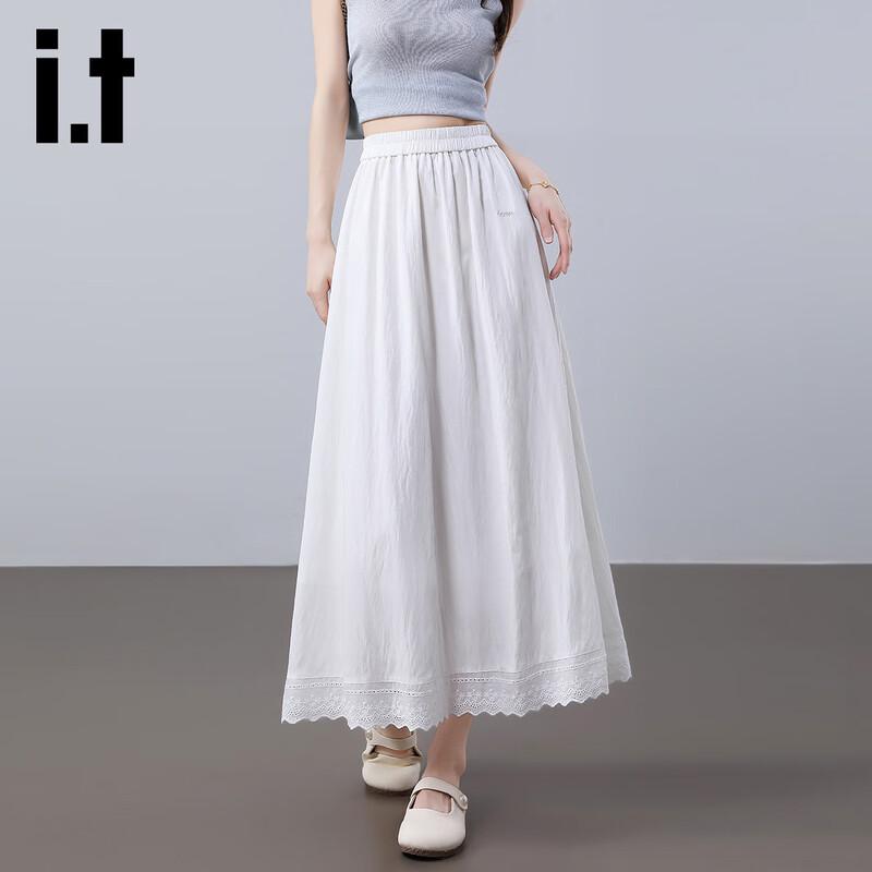

izzue it Lace Patchwork High-Waist A-Line Skirt XL