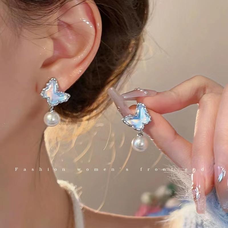 Butterfly Earrings - High-end, Niche, Minimalist Luxury Silver Stud Earrings for Women
