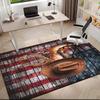 1 pezzo Tappeto Tappeto con la bandiera dello stato del Texas e cowboy per Soggiorno Camera da letto Casa Decorazione Divano, Tappetino Antiscivolo per Giochi Bambini