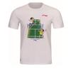 Li Ning Badminton Series Quick-Dry Cool Round Neck Logo Letter Couple T-Shirt Unisex T-Shirt White AHSW109-2