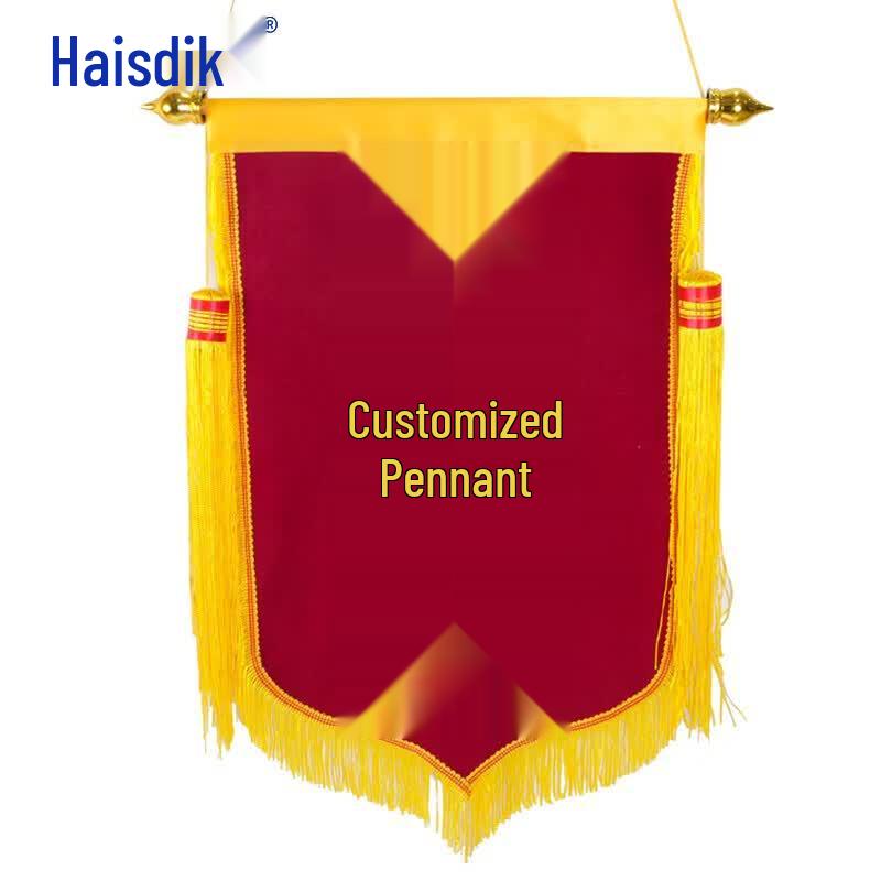 Heisdick Customizable Warning Flag with Gold Lettering