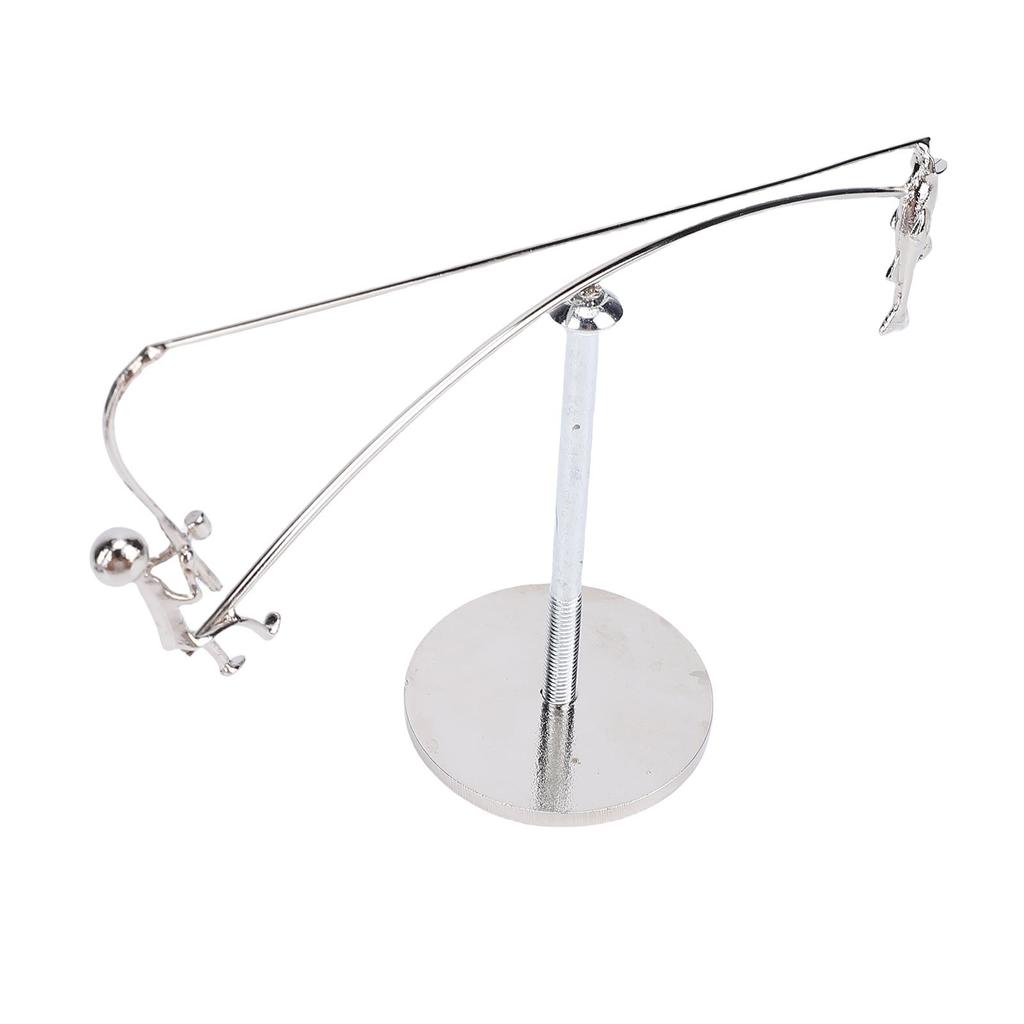 Fisherman Balancing Sculpture Modern   Metal Fishing Statue for   Decor Art Ornament