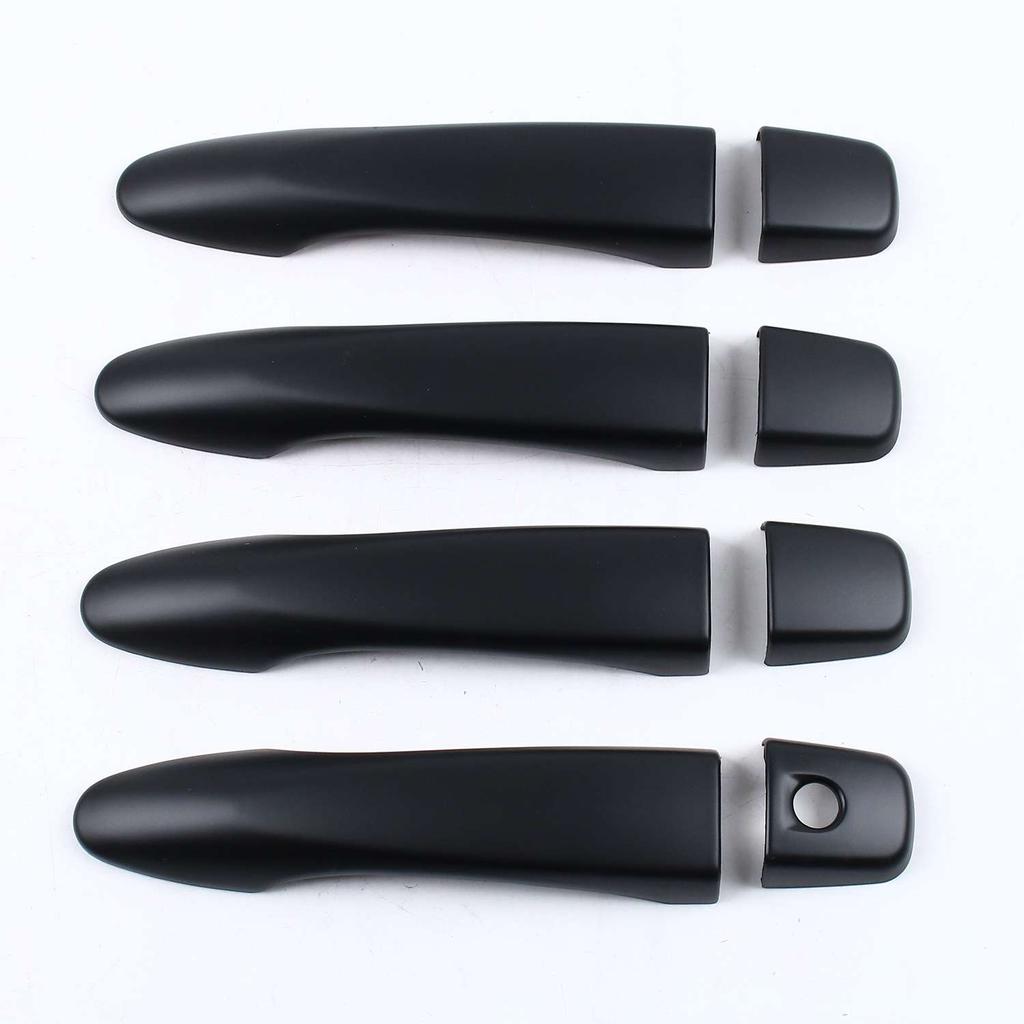 For Nissan Versa Tiida    ABS Carbon Fiber Glossy Black Auto Parts Door Handle Cover Trims Car Styling Accessories