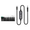 USB C Power Cord with 8 Adapters 100W Highest Efficiency Variable Power Supply DC5.5 Type C Charging Cable 120cm