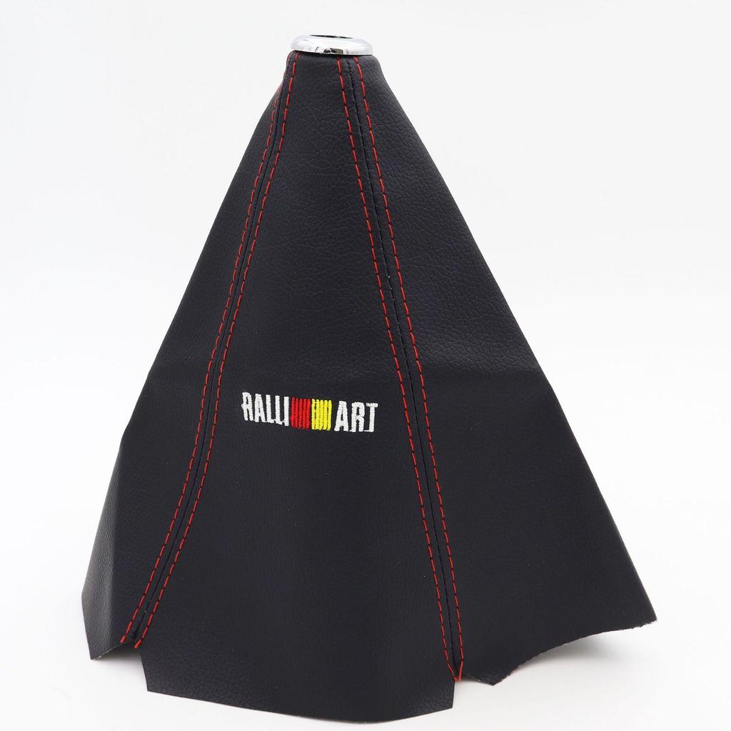 RALLART PU Leather Gear Shift Knob Dust Cover for Mitsubishi Vehicles