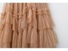 2024 Autumn/Winter Ruffle Mesh Layered A-line Fairy Dress for Women