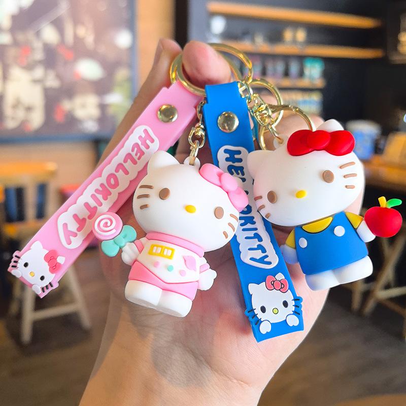 Kt Sanrio Keychain Kt Cat Figurine Kuramitsu Key Ring Student Small Gift Kawaii Cute Personalized Gifts Y2k Fashion Toys Anime