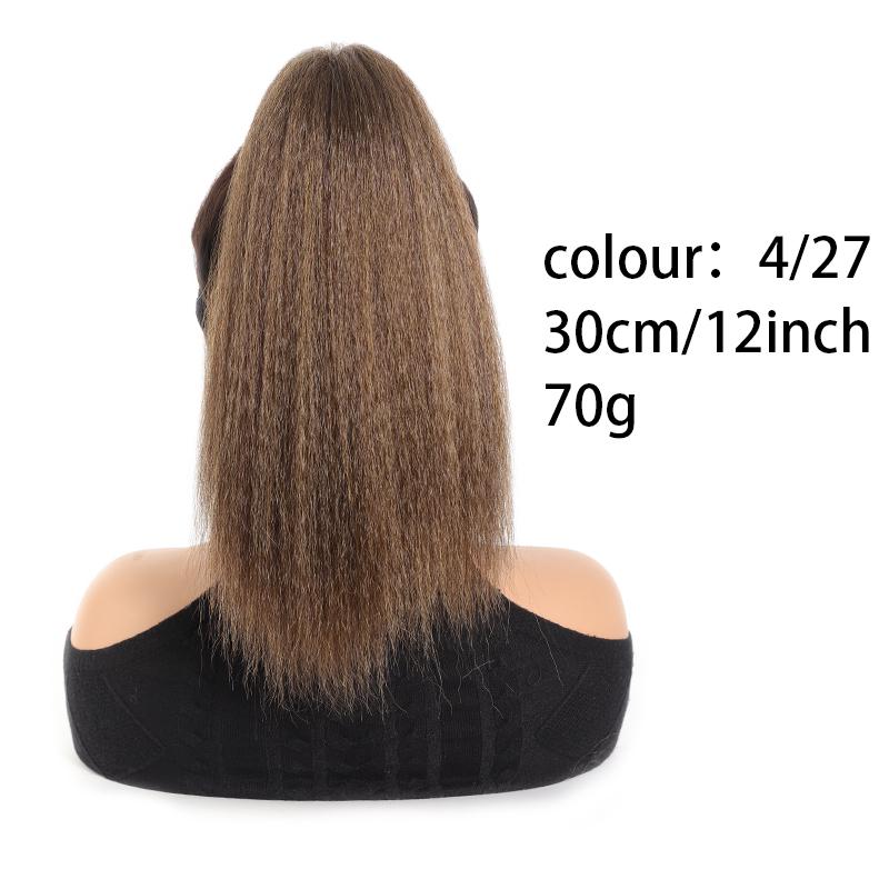 

Женские наращивание волос Yaki с заколками-когтями, прямые наращивания волос, косички в виде хвоста, пушистые и толстые синтетические косички в виде хвоста, легко носить