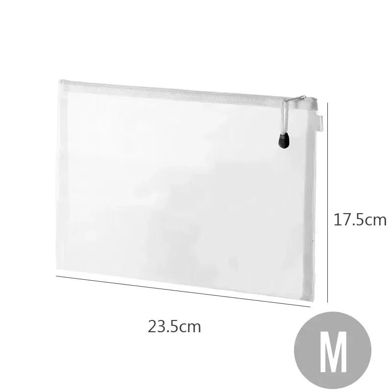 3/1PCS Waterproof Zipper Pouches Small Zippered Mesh Bags Large File Folder Bags Multipurpose Zippered Pouches Zip Storage Bags