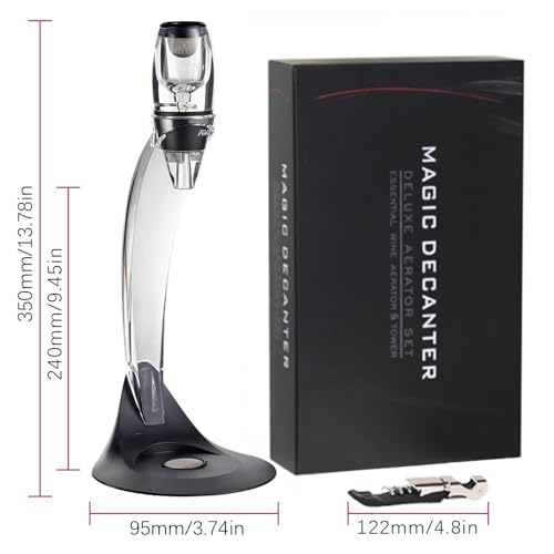 AIKARO - Automatic Wine Aerator Decanter with Filter, Stand & Corkscrew (Set)