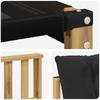 Outdoor Sofa Set with Cushions 6 Pcs White and Black
