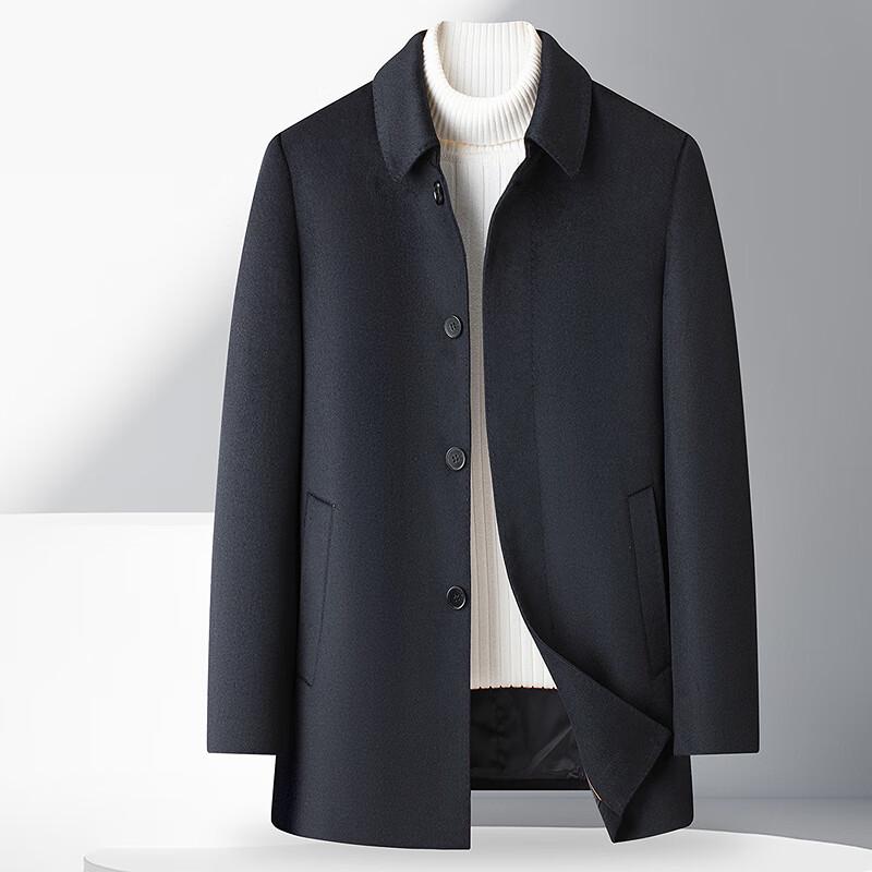 

FAPAI Men s Merino Wool & Cashmere Mid-length Overcoat L 50