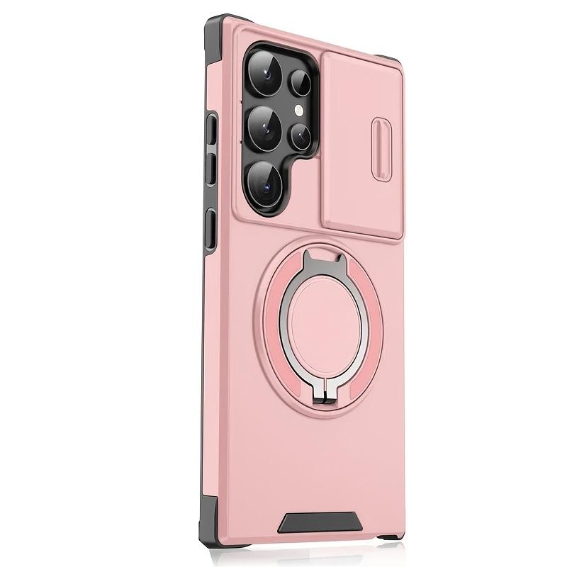 For Magsafe Holder Armor Phone Case for Samsung Galaxy S26 S24 FE S25 Edge S23 Plus S22 S21 Ultra Slide Camera Shockproof Cover