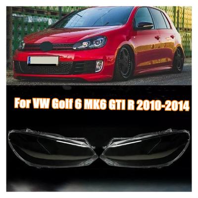 Car Front Headlight Lens Covers For Volkswagen VW Golf 6 MK6 GTI R 2010-2014 Transparent Lampshade Headlamp Shell