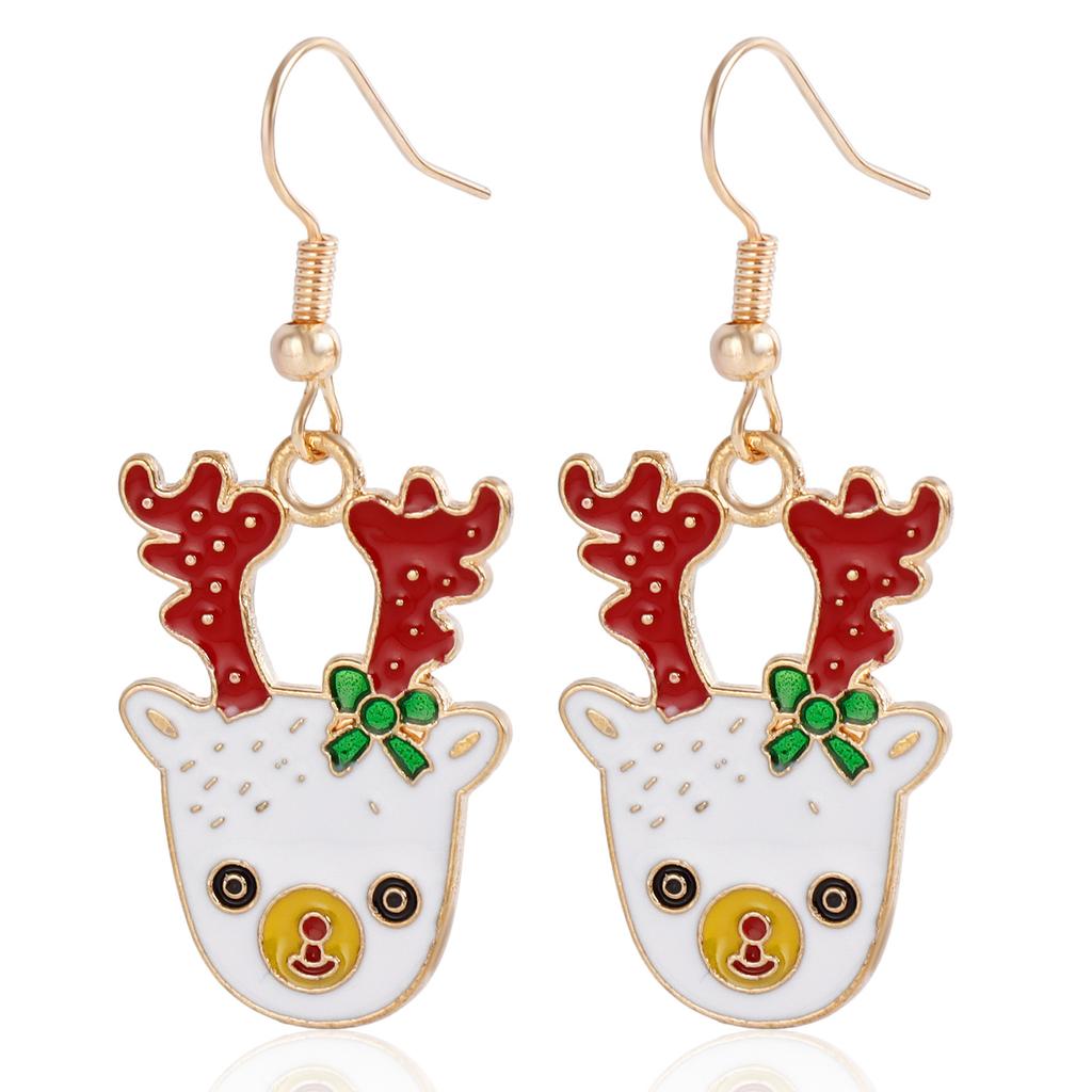 European and American Christmas earrings, new Santa Claus Elk snowflake earrings Christmas gifts