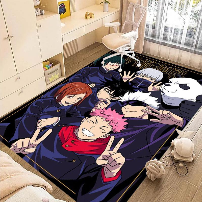 Jujutsu Kaisen Pattern Carpet - Anti-slip Kitchen and Outdoor Carpet, Home and Bedroom Decoration, Birthday Gift