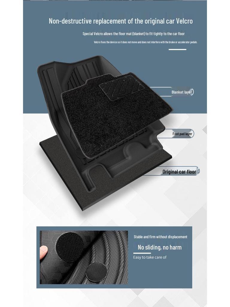 Eco-friendly Custom-fit Floor Mats Set for 2023 Buick E4: Includes TPE Trunk Mat & Seat Backrest Mat