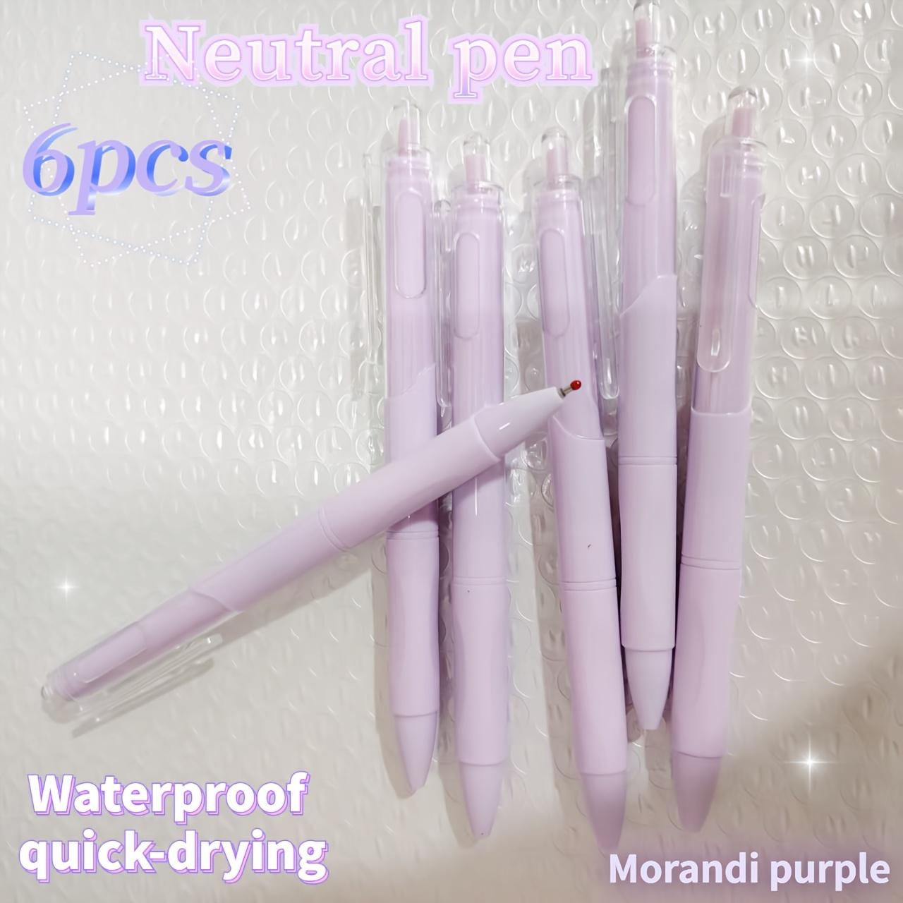 

6-Pack Morandi Exam-Taking Pen Macaron ST Pen Tip, Neutral Pen , Black Carbon Ink, Smooth Writing, Waterproof, Quick-Dry black