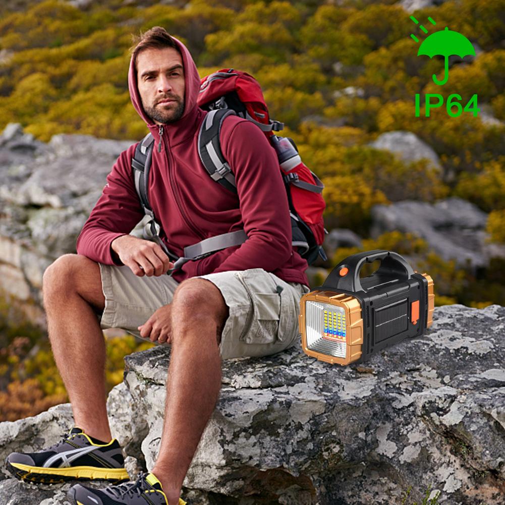 Multifunctional Portable Light Power Bank High Power LED Flashlight USB Rechargeable 1500mAh 8 Lighting Modes Powerful Spotlight