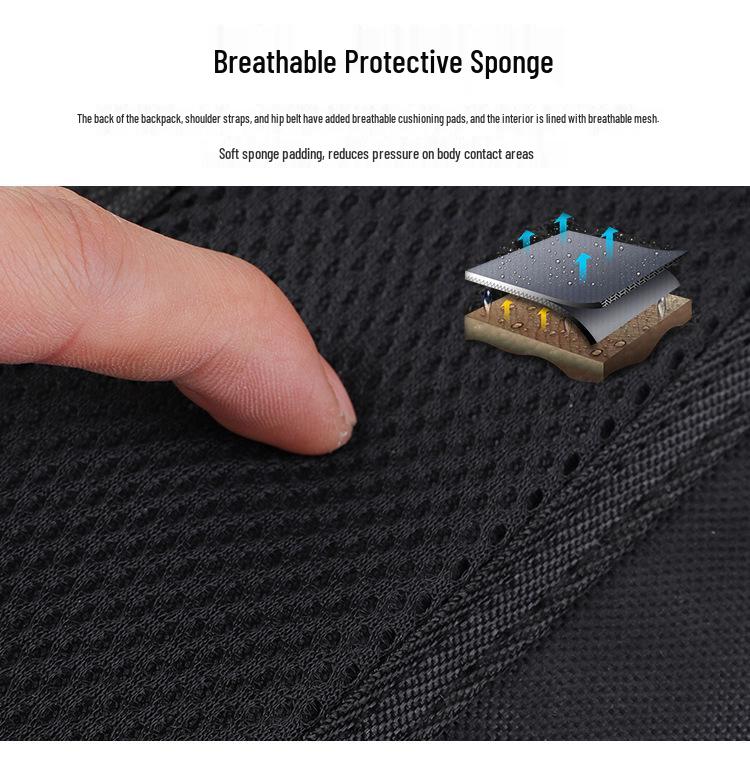 80L Venkovský turistický batoh - Velká kapacita, Unisex cestovní batoh pro kempování a sport