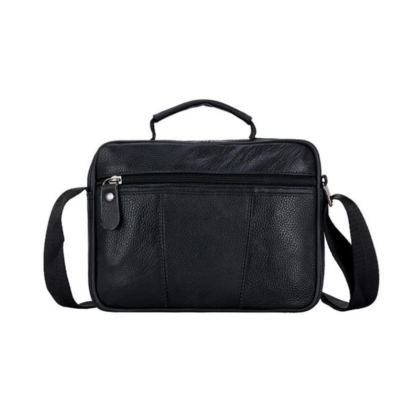 

Business Shoulder Bag Large Capacity Cowhide Bag High-end Multi-functional Business Casual Hand-held Men s Bag чорний