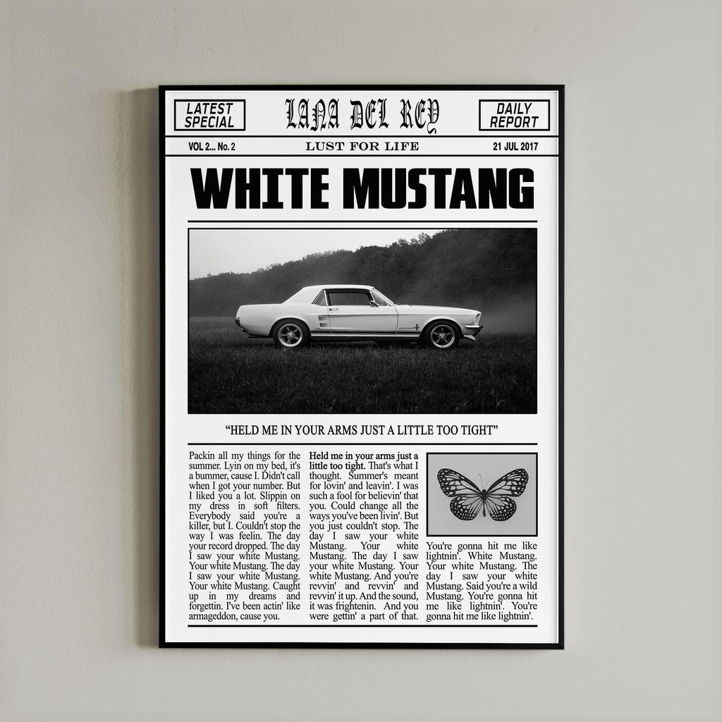 Black and White Lana Del Rey Newspaper Poster Aesthetics Girl Singer Rapper Canvas Painting Print Wall Art Mural Home Room Decor