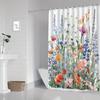 Digital Printing Spring Shower Curtain -Colorful Plant & Flower Pattern,Waterproof Polyester,Ideal For Bathroom&Toilet Partition