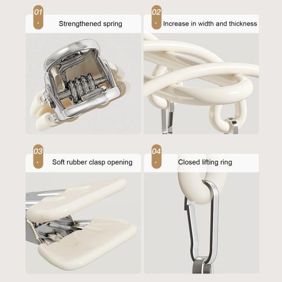 Windproof Clothes Hanger 20 Clips Sock Hanger Stainless Steel Drying Rack for Socks Underwear Baby Clothes Diapers Towels