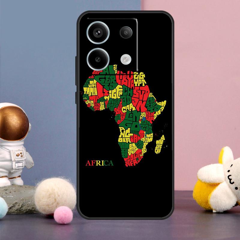 Africa Map Geography Cover For Xiaomi Redmi Note 13 12 11 9 10 Pro 12S 11S 10S 9S Redmi 13 12 10C 12C 13C Case
