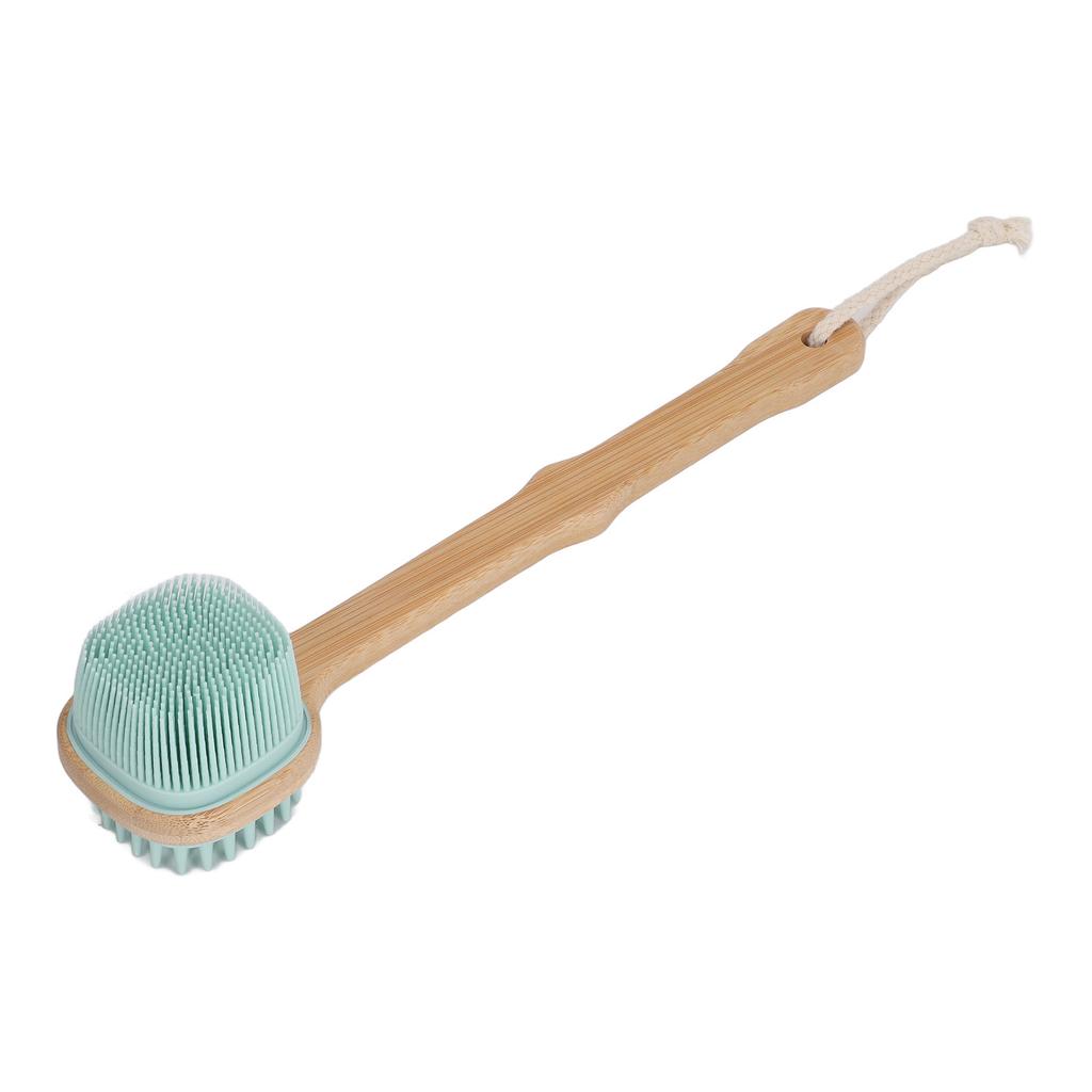 Back Scrubber Long Handle Double Sided Gentle Massage Exfoliating Body Shower Brush with Lanyard