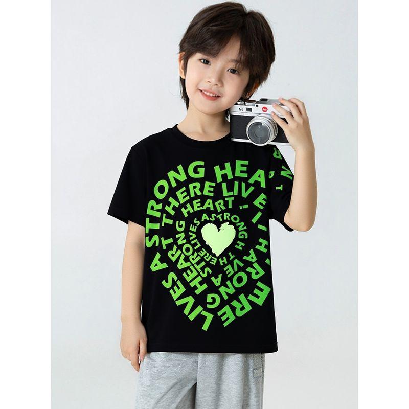 Children's European and American Style Unisex Short-Sleeve Clothing 2026 New Summer Sports Thin Pure Cotton Short-Sleeve T-Shirt Trendy