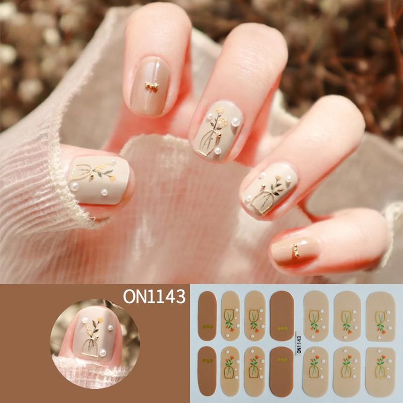 Nail Art No-bake Nail Stickers Full Stickers, 14-finger No-bake Gel Nail Stickers, Nail Art Full Stickers