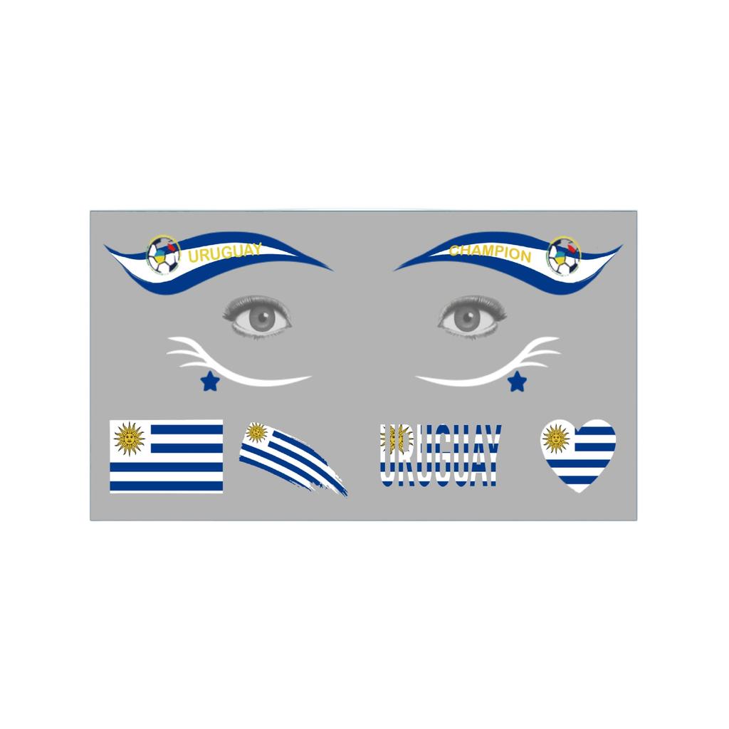 Multi Flag Color Stickers Sports Fans Party Party Temporary Stickers For Face