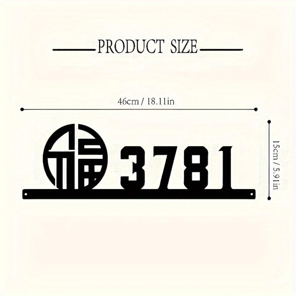 Metal Door Sign Lucky Charm Design Custom House Number Vintage Wall Art