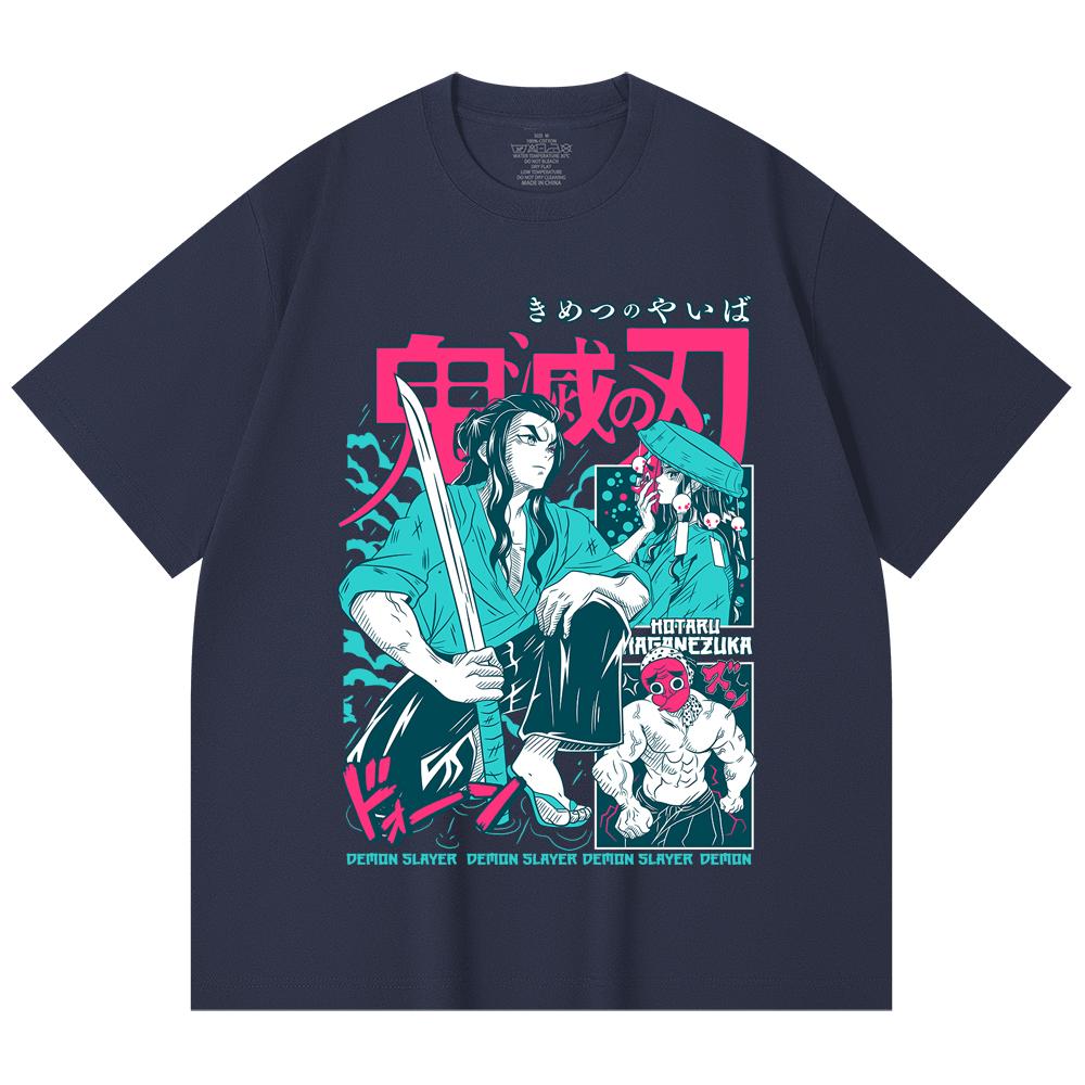 230 Gsm 100% Cotton Demon Slayer V94 Haganezuka Print Unisex Heavy Cotton T Shirt