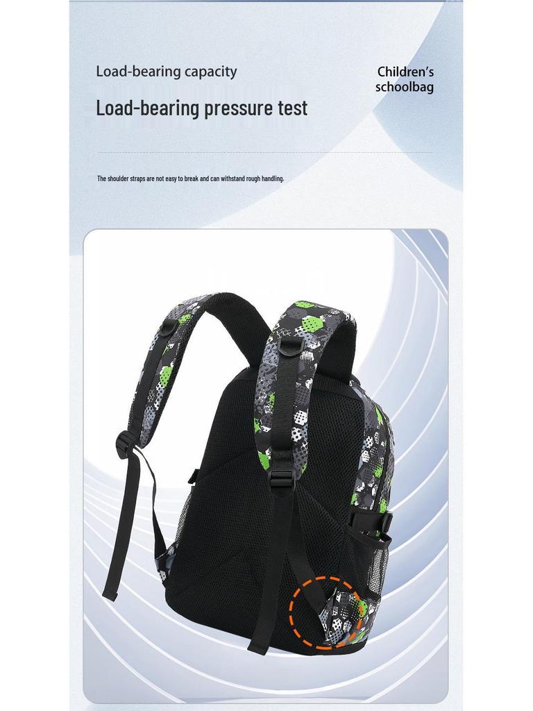 Large Capacity Cartoon Football Backpack for Primary Students - Durable, Multi-Compartment Schoolbag