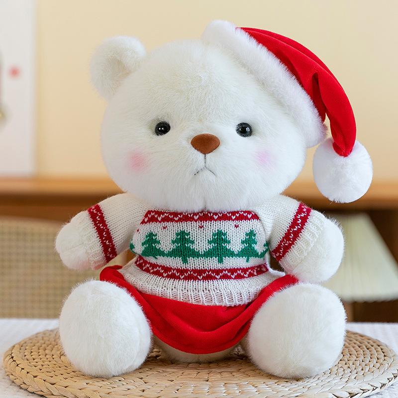 New Christmas gift bear doll cute teddy bear plush toy grab machine rag doll decorative gift
